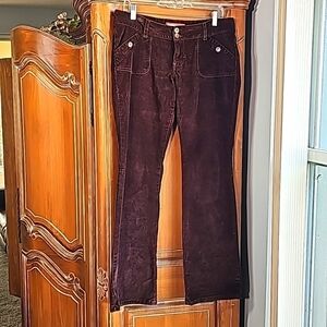 Jordache cordery women's brown pants. Size 11/12. 4 button pockets Flai Y2K